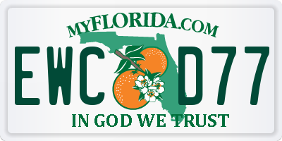 FL license plate EWCD77
