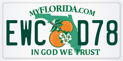 FL license plate EWCD78