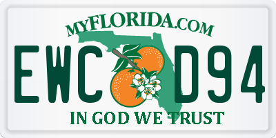 FL license plate EWCD94