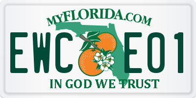 FL license plate EWCE01