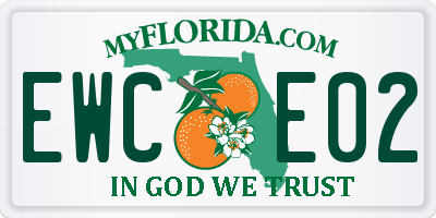 FL license plate EWCE02