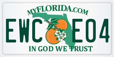 FL license plate EWCE04