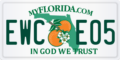 FL license plate EWCE05