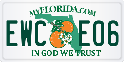 FL license plate EWCE06