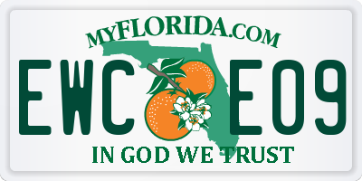 FL license plate EWCE09