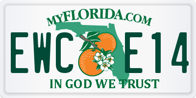 FL license plate EWCE14