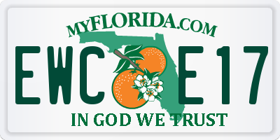 FL license plate EWCE17