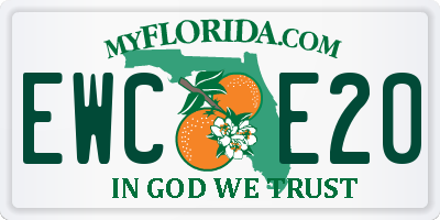 FL license plate EWCE20