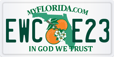 FL license plate EWCE23