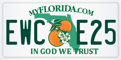 FL license plate EWCE25