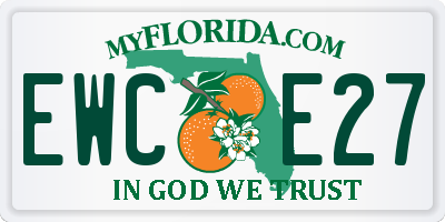 FL license plate EWCE27