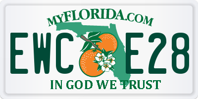 FL license plate EWCE28