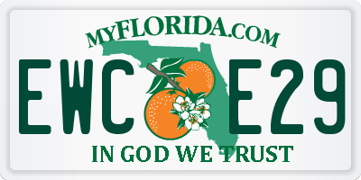 FL license plate EWCE29