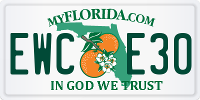 FL license plate EWCE30