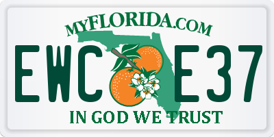 FL license plate EWCE37