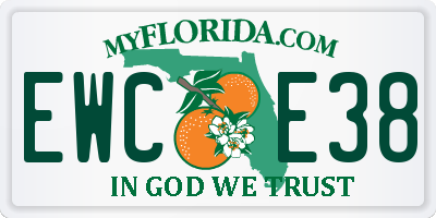 FL license plate EWCE38