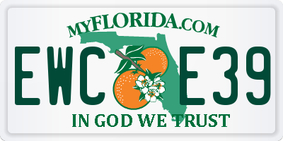 FL license plate EWCE39