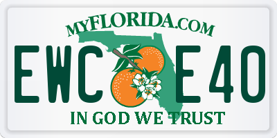 FL license plate EWCE40
