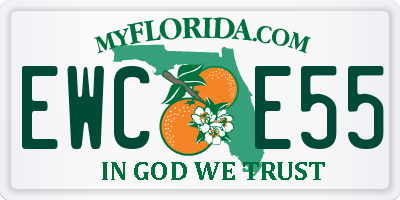 FL license plate EWCE55