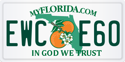 FL license plate EWCE60