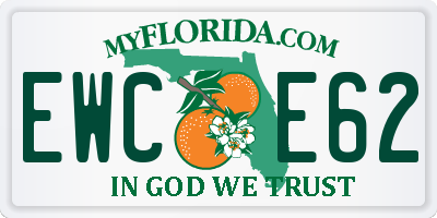 FL license plate EWCE62