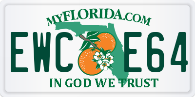 FL license plate EWCE64