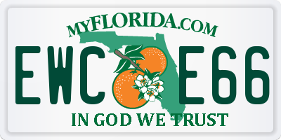 FL license plate EWCE66