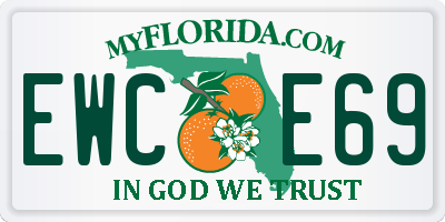 FL license plate EWCE69