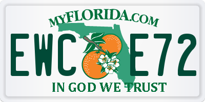 FL license plate EWCE72