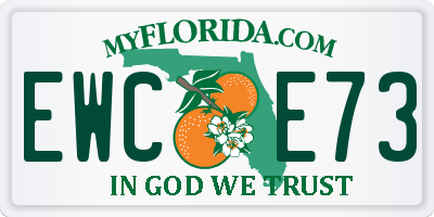 FL license plate EWCE73