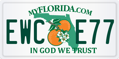 FL license plate EWCE77