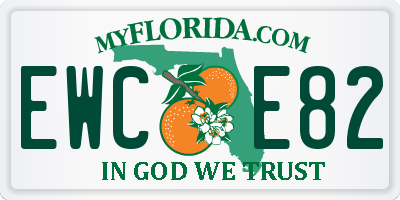 FL license plate EWCE82