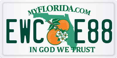 FL license plate EWCE88