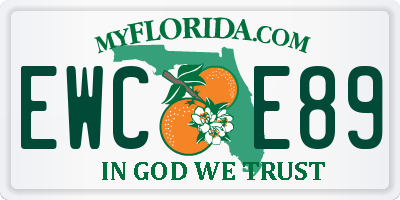 FL license plate EWCE89