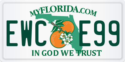 FL license plate EWCE99