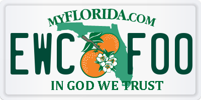 FL license plate EWCF00