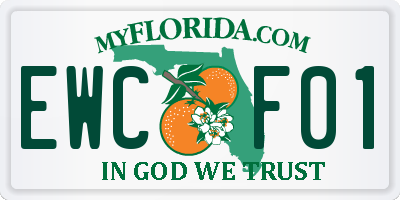 FL license plate EWCF01