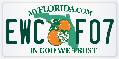 FL license plate EWCF07