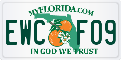 FL license plate EWCF09
