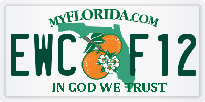 FL license plate EWCF12