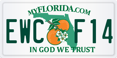 FL license plate EWCF14