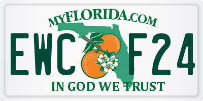 FL license plate EWCF24