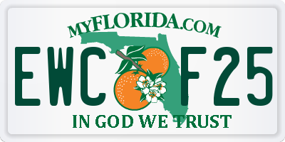 FL license plate EWCF25