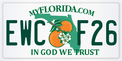 FL license plate EWCF26