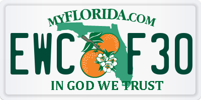 FL license plate EWCF30