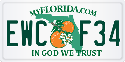 FL license plate EWCF34