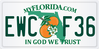 FL license plate EWCF36