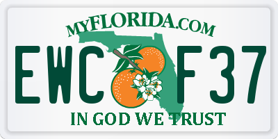 FL license plate EWCF37