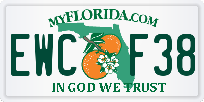 FL license plate EWCF38