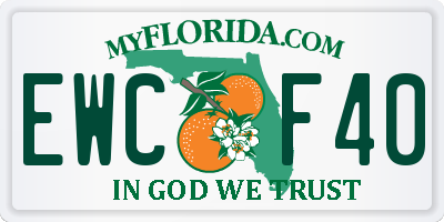 FL license plate EWCF40